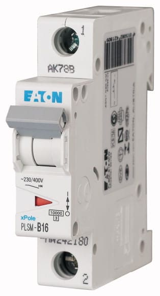 EATON - Johdonsuojakatkaisija 16A 10kA - PLSM-C16 10kA 1-n. C 16A