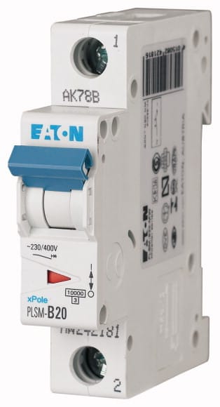 EATON - Johdonsuojakatkaisija 20A 10kA - PLSM-C20 10kA 1-n. C 20A