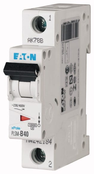EATON - Johdonsuojakatkaisija 40A 10kA - PLSM-C40 10kA 1-n. C 40A