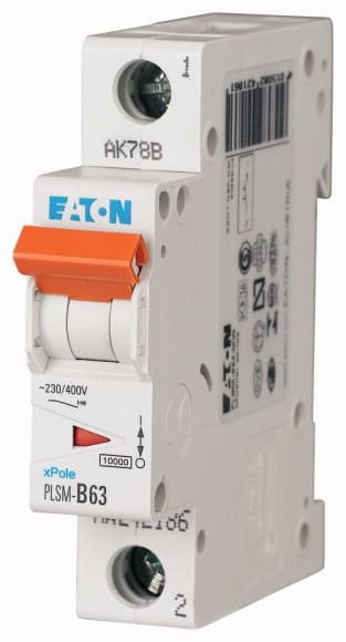 EATON - Johdonsuojakatkaisija 63A 10kA - PLSM-C63 10kA 1-n. C 63A