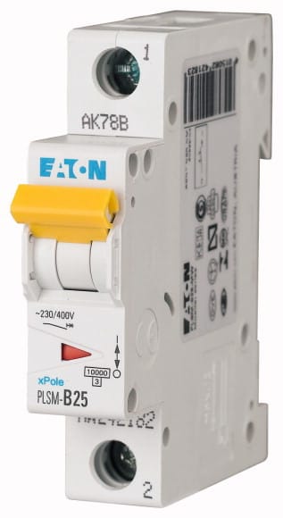 EATON - Johdonsuojakatkaisija 25A 10kA - PLSM-D25 10kA 1-n. D 25A