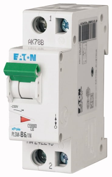 EATON - Johdonsuojakatkaisija 6A 10kA - PLSM-B6/1N