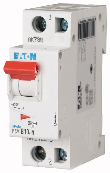 EATON - Johdonsuojakatkaisija 10A 10kA - PLSM-B10/1N