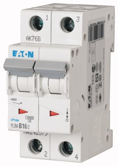 EATON - Johdonsuojakatkaisija 16A 10kA - PLSM-B16/2 10kA 2-n B 16A