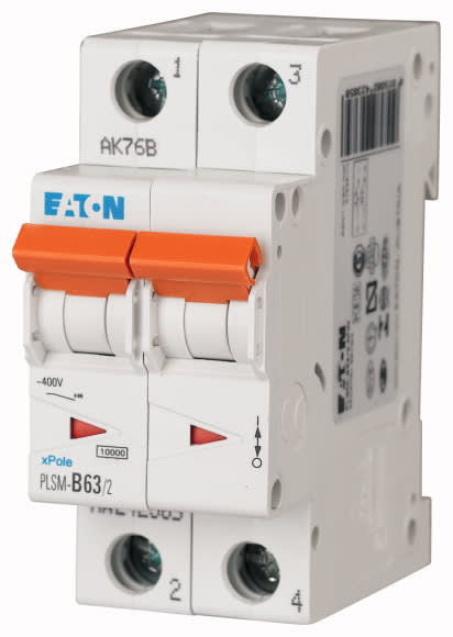 EATON - Johdonsuojakatkaisija 63A 10kA - PLSM-C63/2 10kA 2-n C 63A