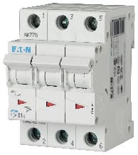 EATON - Johdonsuojakatkaisija - PLSM-C0,5/3 10kA 3-n C 0,5A