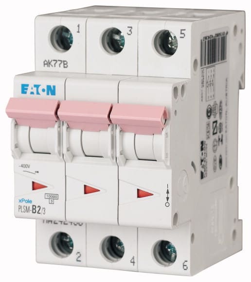 EATON - Johdonsuojakatkaisija - PLSM-C2/3 10kA 3-n C 2A