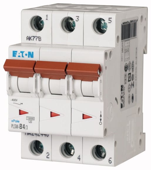 EATON - Johdonsuojakatkaisija - PLSM-C4/3 10kA 3-n C 4A