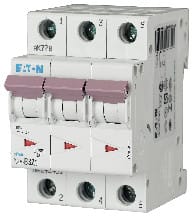 EATON - Johdonsuojakatkaisija 32A 10kA - PLSM-D32/3 10kA 3-n D 32A