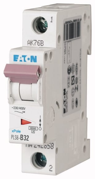 EATON - Johdonsuojakatkaisija 32A 6kA - PLS6-D32 6kA 1-n D 32A