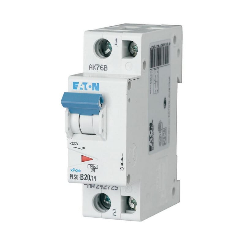 EATON - Johdonsuojakatkaisija - PLS6-C20/1N-MW