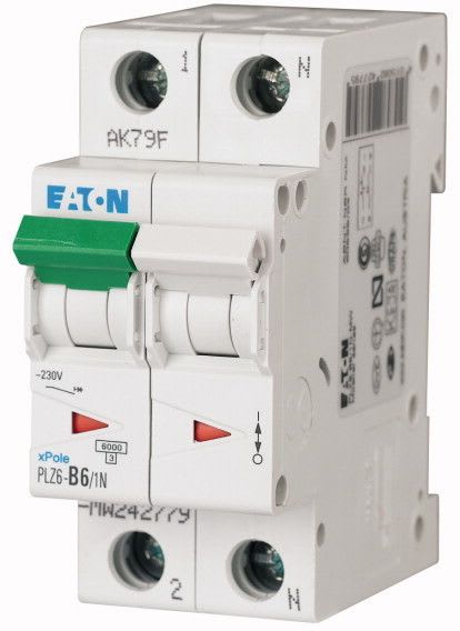 EATON - Johdonsuojakatkaisija - PLZ6-B6/1N-MW