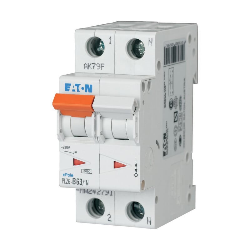 EATON - Johdonsuojakatkaisija - PLZ6-B63/1N-MW