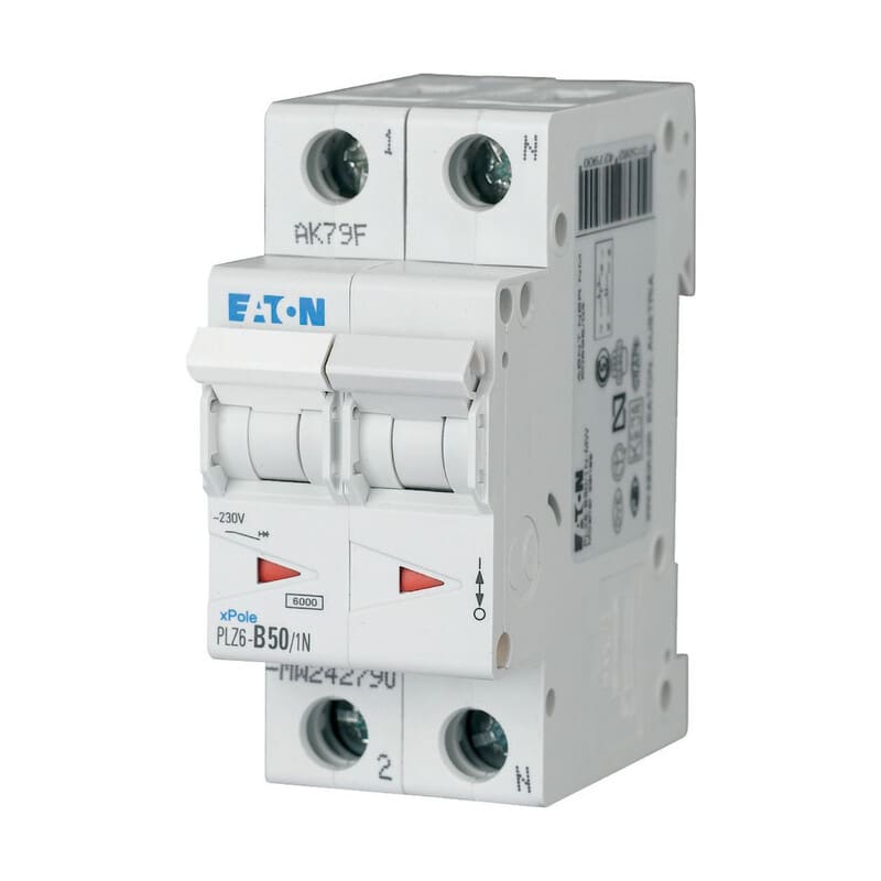EATON - Johdonsuojakatkaisija - PLZ6-C50/1N-MW
