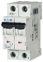 EATON - Johdonsuojakatkaisija 40A 6kA - PLS6-C40/2 6kA 2-n C 40A