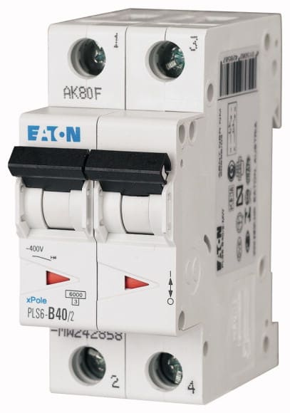 EATON - Johdonsuojakatkaisija 40A 6kA - PLS6-D40/2 6kA 2-n D 40A