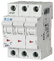 EATON - Johdonsuojakatkaisija 6A 6kA - PLS6-D6/3 6kA 3-n D 6A