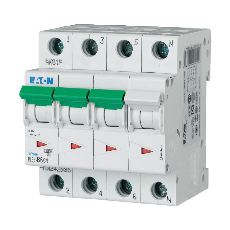 EATON - Johdonsuojakatkaisija - PLS6-B6/3N-MW