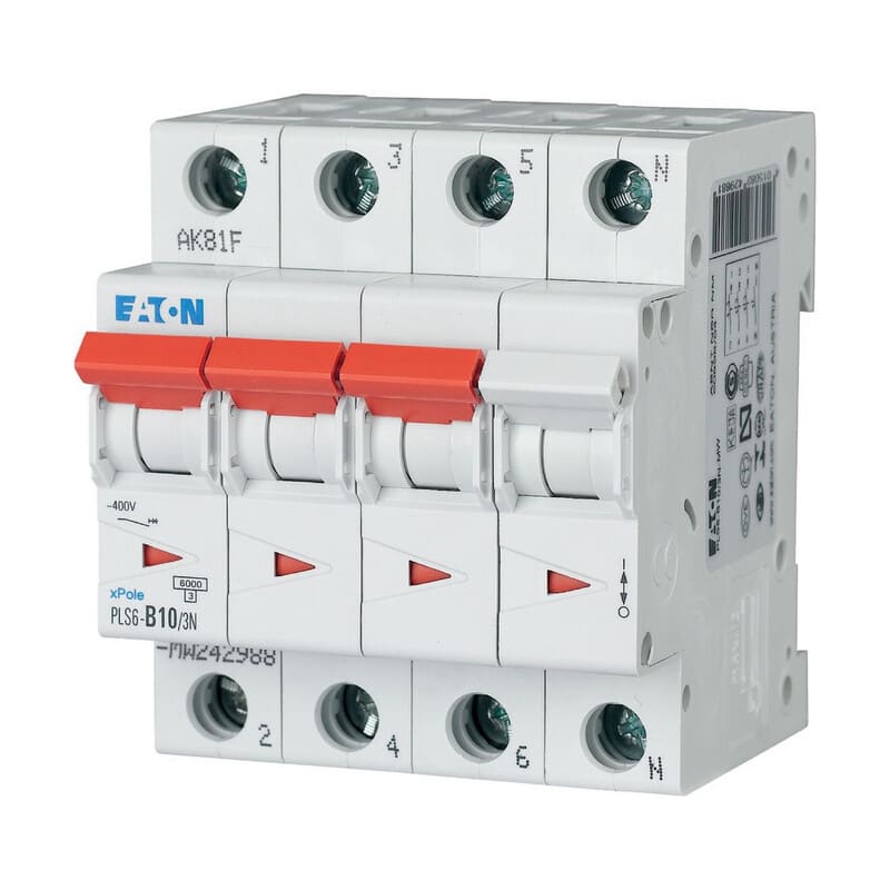 EATON - Johdonsuojakatkaisija - PLS6-B10/3N-MW
