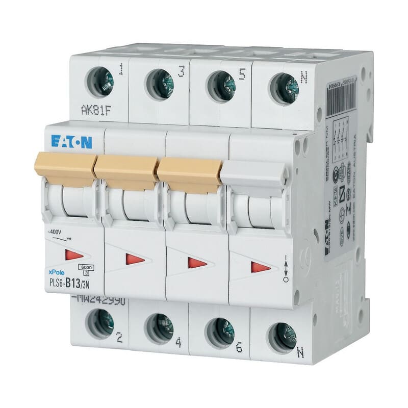 EATON - Johdonsuojakatkaisija - PLS6-B13/3N-MW