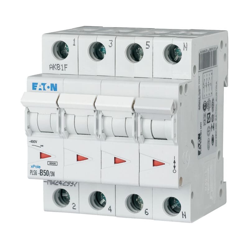 EATON - Johdonsuojakatkaisija - PLS6-B50/3N-MW