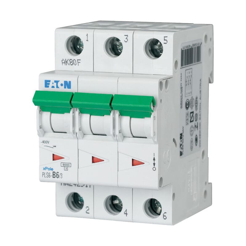 EATON - Johdonsuojakatkaisija - PLS6-C6/3N-MW