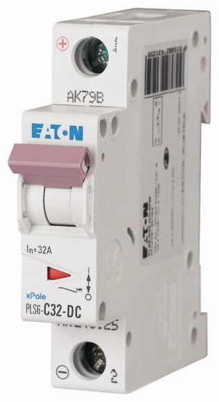 EATON - Johdonsuojakatkaisija 32A 6kA - PLS6-C32-DC 6kA DC 1-n C 32A