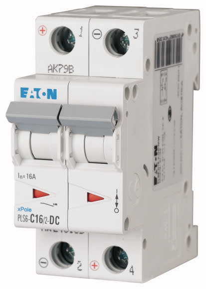 EATON - Johdonsuojakatkaisija 16A 6kA - PLS6-C16/2-DC 6kA DC 2-n C16A