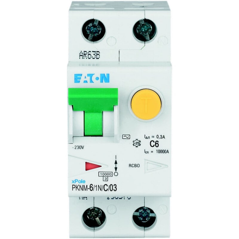 EATON - Vikavirtajohdonsuojakatkaisija - PKNM-6/1N/C/03-MW