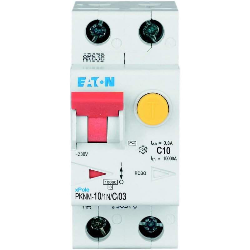 EATON - Vikavirtajohdonsuojakatkaisija - PKNM-10/1N/C/03-MW