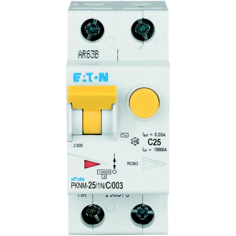 EATON - Vikavirtajohdonsuojakatkaisija - PKNM-25/1N/C/003-MW