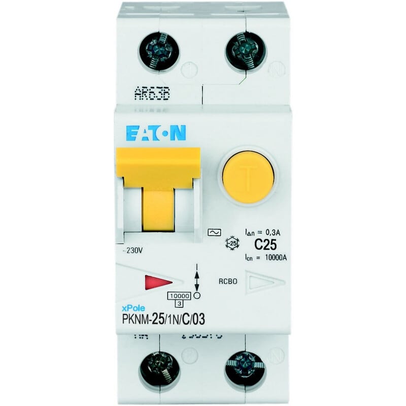 EATON - Vikavirtajohdonsuojakatkaisija - PKNM-25/1N/C/03-MW