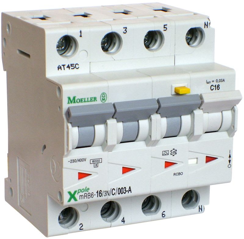EATON - Vikavirtajohdonsuojakatkaisija - MRB6-16/3N/C/003-A