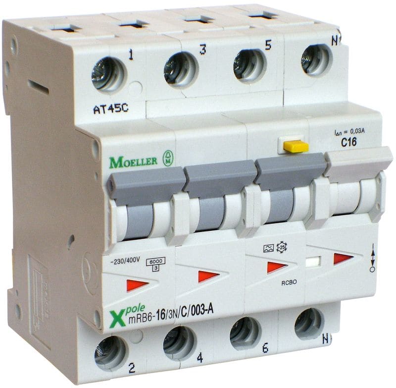EATON - Vikavirtajohdonsuojakatkaisija - MRB6-16/3N/C/003-A