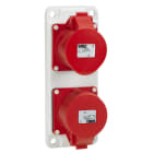 UTU POWEL - Pistorasialaippa II muovia - PRL 23-16 2x5-NAP.16A