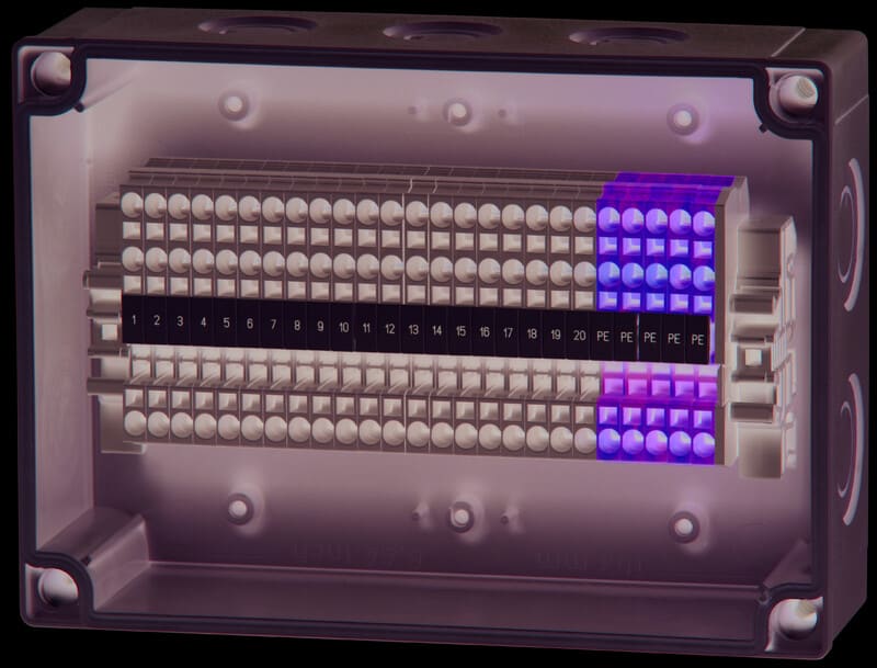 FIBOX - Riviliitinkotelo PC - RLK4 180x130x75mm IP66