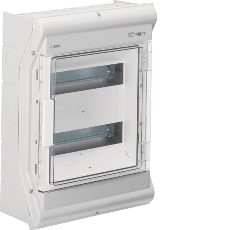 HAGER - Moduulikotelo pinta Vector - VE212PN 2x12mod IP65 PC-UV