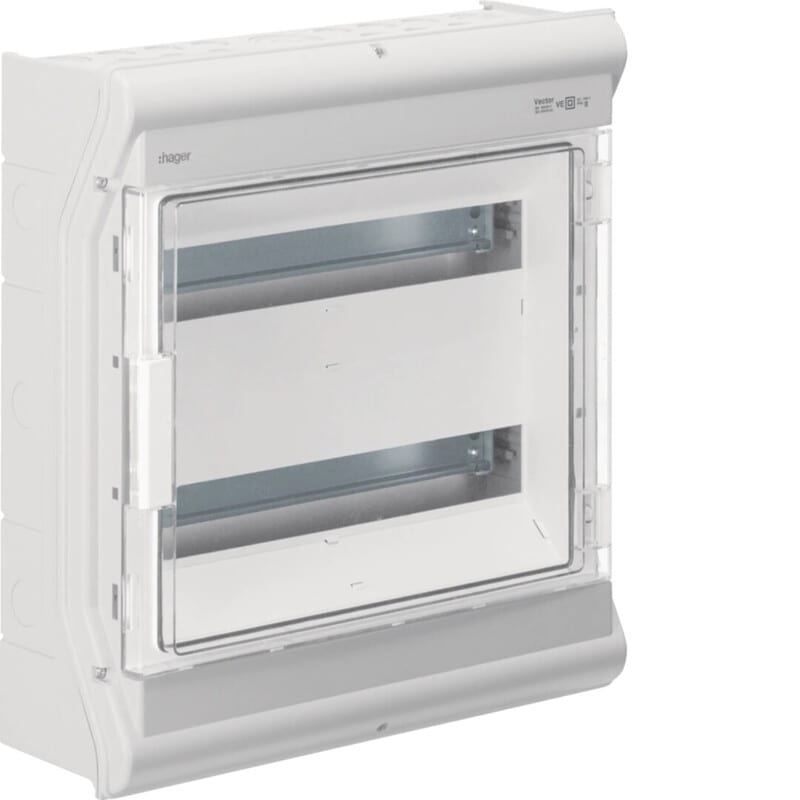 HAGER - Moduulikotelo pinta Vector - VE218PN 2x18mod IP65 PC-UV