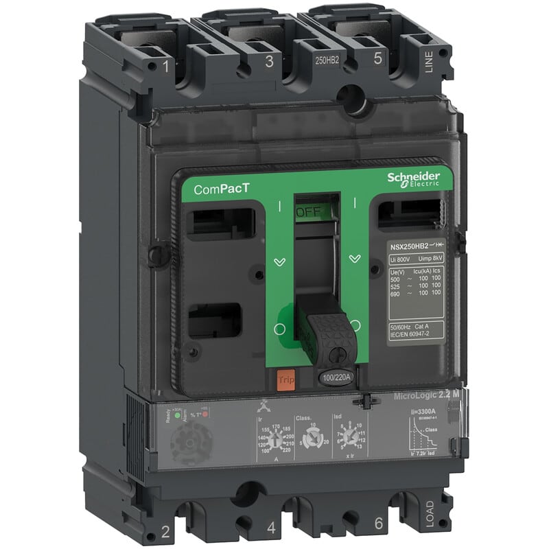 SCHNEIDER ELECTRIC - Kompaktikatkaisija - ComPacT NSX100HB1 75kA/690V 3P