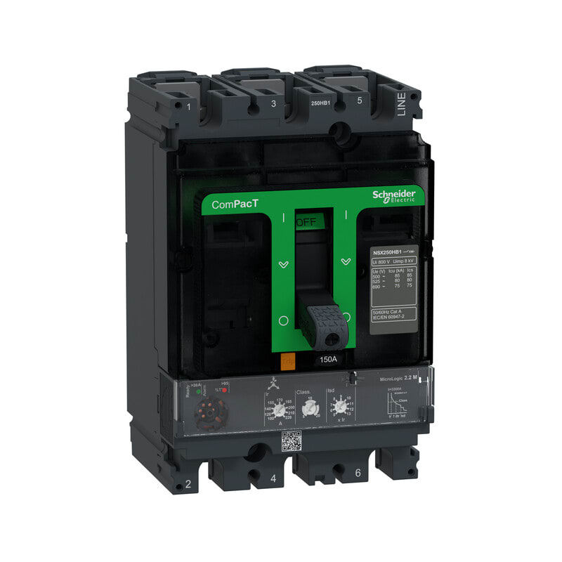 SCHNEIDER ELECTRIC - Kompaktikatkaisija - ComPacT NSX250HB1 75kA/690V 3P