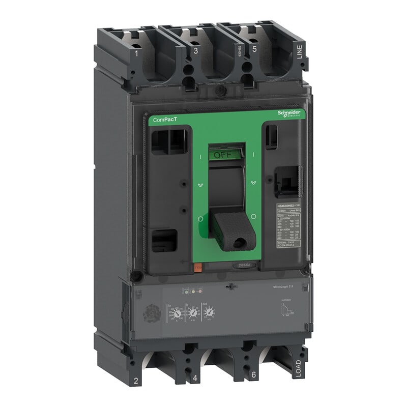 SCHNEIDER ELECTRIC - Kompaktikatkaisija - ComPacT NSX630N 50kA/400V 3P M