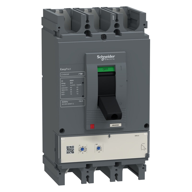 SCHNEIDER ELECTRIC - Kompaktikatkaisija - CVS630F 36kA/400V 3P 2.3 630A