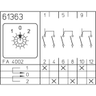 SÄLZER - Nokkakytkin vaihto - P220 1-0-2 3N 20A DIN
