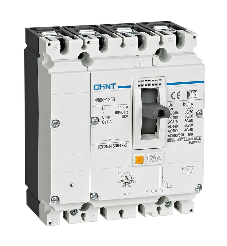 CHINT - Kompaktikatkaisija - NM8N-125S TM 40 3P
