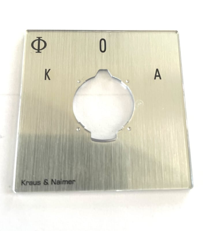 KRAUS & NAIMER - K&N 48x48 etulevyasent - S0F991/A00-P1L SFS0006 PLEXI