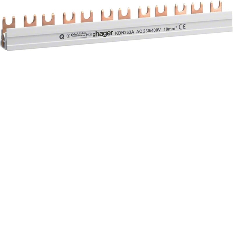 HAGER - Virtakisko - KDN263A 2-nap.63A 12 mod