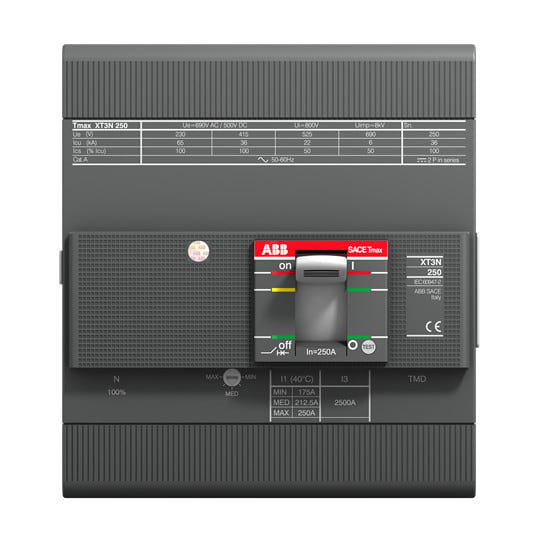 ABB SMART POWER - Kompaktikatkaisija - XT3N 250 TMD 100-1000 4p F F