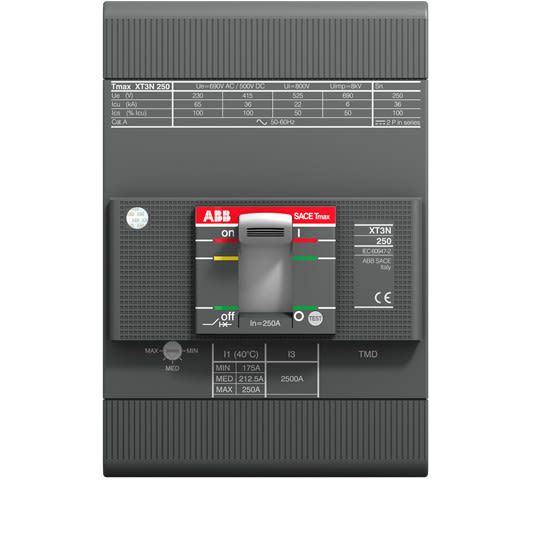 ABB - Kompaktikatkaisija 250A 3p - XT3S 250 FF 3p TMD 250-2500