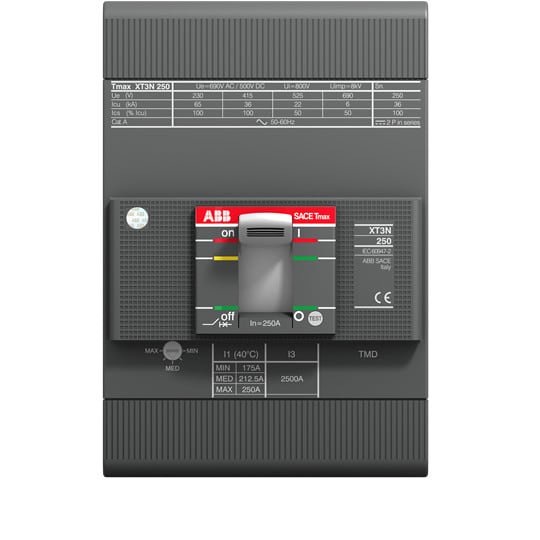 ABB SMART POWER - Kompaktikatkaisija - XT3S 250 TMD 63-630 3p F F