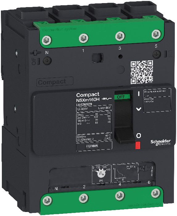 SCHNEIDER ELECTRIC - Kompaktikatkaisija - NSXm 36kA/400V 4P4T 16A EverL